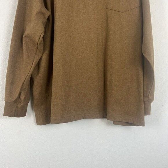 Dickies Heavyweight Long Sleeve Henley Tee Men’s size 2XL Brown Duck Heather NWT - Picture 7 of 11